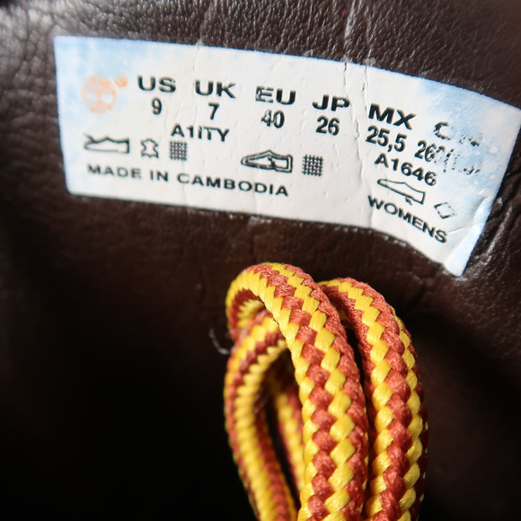 Timberland Shoes Womens 9 Londyn Ankle Sneaker Boot Lace Up Leather Brown 6" - Picture 6 of 13